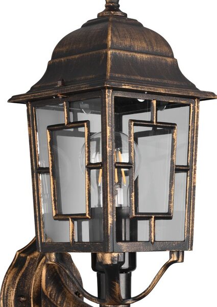 Φωτιστικό Επίτοιχο Trio Lighting VOLTURNO 205960128 Αντικέ Καφέ-Σκουριά (Antique Rust)