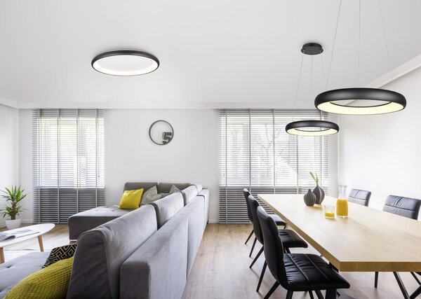 Φωτιστικό Οροφής Trio Lighting CARDONA 649617532 Μαύρο Ματ (Black Mat) 2300+3000+4000K