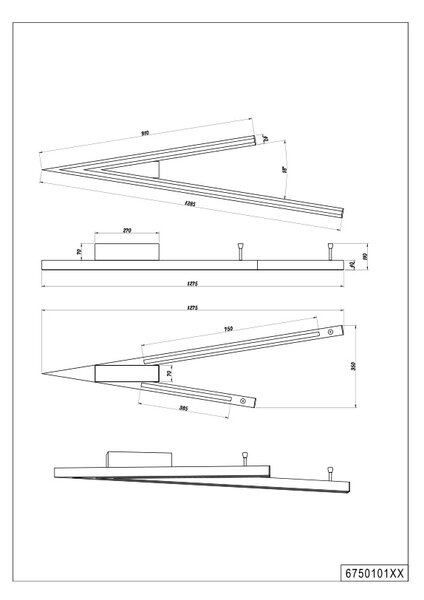 Φωτιστικό Οροφής Cinque CICANTO 675010132 Μαύρο Ματ (Black Mat) 2000 - 4000K