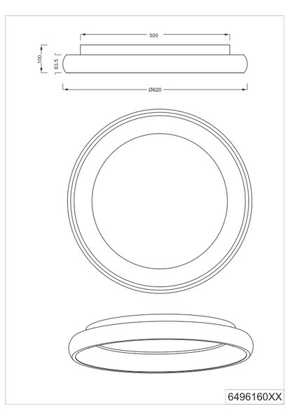 Φωτιστικό Οροφής Trio Lighting CARDONA 649616031 Λευκό Ματ (White Mat) 2300+3000+4000K
