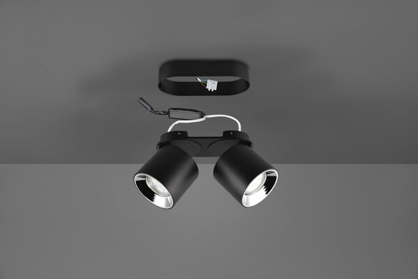 Φωτιστικό Οροφής Trio Lighting GUAYANA 651000232 Μαύρο Ματ (Black Mat)