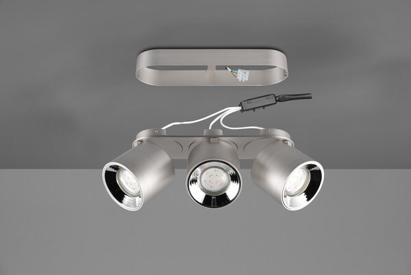 Φωτιστικό Οροφής Trio Lighting GUAYANA 651000307 Νίκελ ματ (Nickel Mat- Satin)