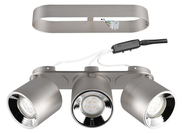 Φωτιστικό Οροφής Trio Lighting GUAYANA 651000307 Νίκελ ματ (Nickel Mat- Satin)