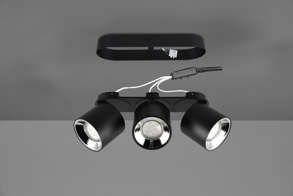 Φωτιστικό Οροφής Trio Lighting GUAYANA 651000332 Μαύρο Ματ (Black Mat)