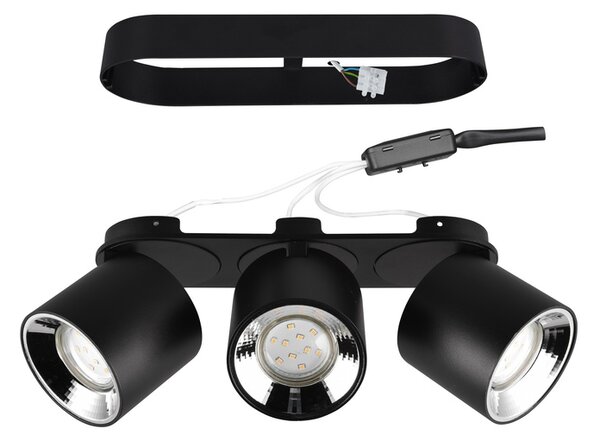Φωτιστικό Οροφής Trio Lighting GUAYANA 651000332 Μαύρο Ματ (Black Mat)