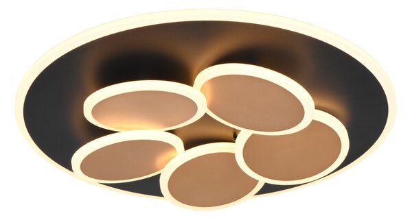 Φωτιστικό Οροφής Trio Lighting MANDALA 653210680 Μαύρο Ματ (Black Mat) και Χρυσό Χρώμα (Gold Coloured) 2700 - 6500K