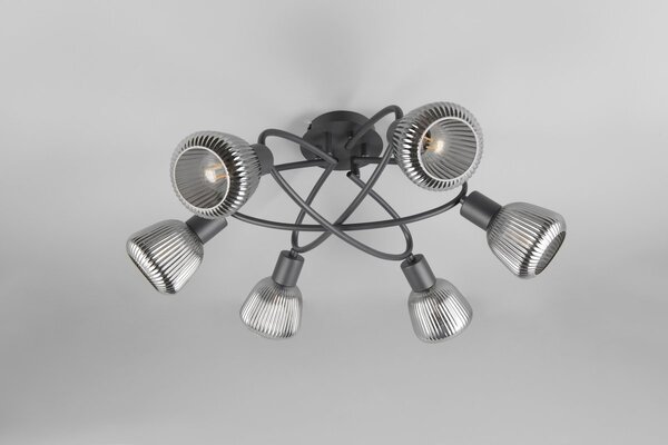 Φωτιστικό Οροφής Trio Lighting TARIFA 662800632 Μαύρο Ματ (Black Mat)