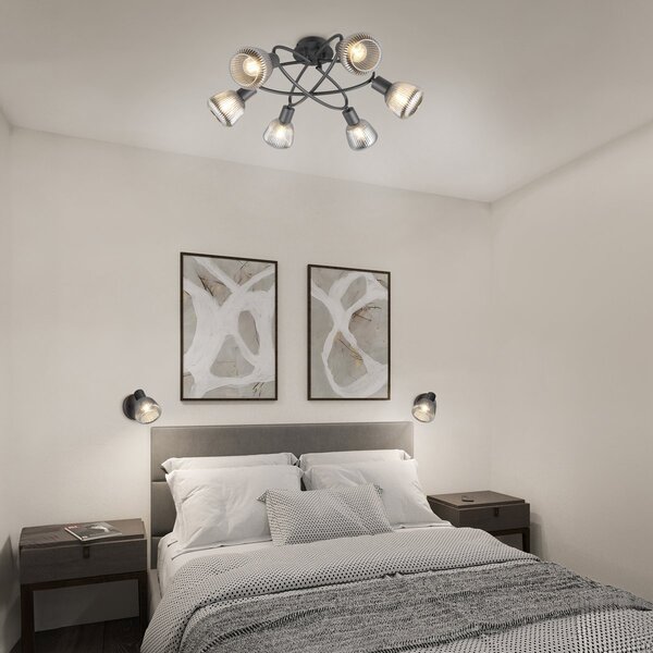Φωτιστικό Οροφής Trio Lighting TARIFA 662800632 Μαύρο Ματ (Black Mat)