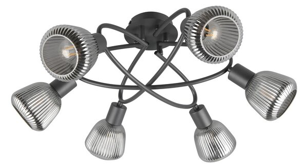 Φωτιστικό Οροφής Trio Lighting TARIFA 662800632 Μαύρο Ματ (Black Mat)