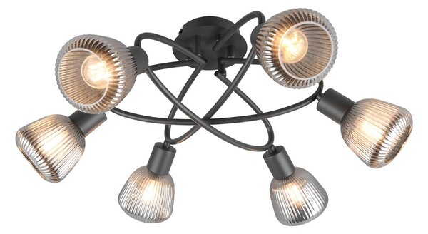 Φωτιστικό Οροφής Trio Lighting TARIFA 662800632 Μαύρο Ματ (Black Mat)