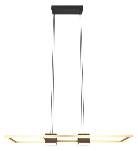 Φωτιστικό Κρεμαστό Trio Lighting ALBANY 347710480 Μαύρο Ματ (Black Mat) και Χρυσό Χρώμα (Gold Coloured) 2700 - 6500K