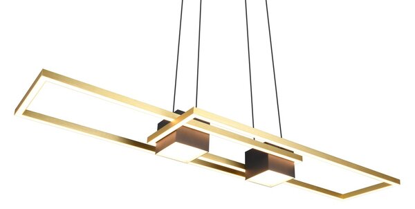 Φωτιστικό Κρεμαστό Trio Lighting ALBANY 347710480 Μαύρο Ματ (Black Mat) και Χρυσό Χρώμα (Gold Coloured) 2700 - 6500K