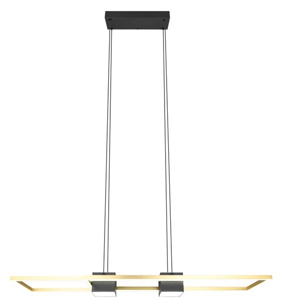 Φωτιστικό Κρεμαστό Trio Lighting ALBANY 347710480 Μαύρο Ματ (Black Mat) και Χρυσό Χρώμα (Gold Coloured) 2700 - 6500K
