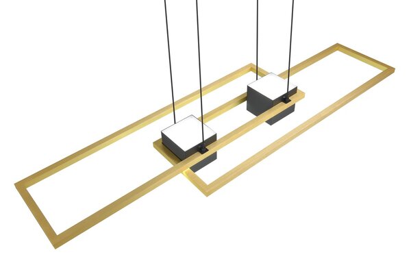 Φωτιστικό Κρεμαστό Trio Lighting ALBANY 347710480 Μαύρο Ματ (Black Mat) και Χρυσό Χρώμα (Gold Coloured) 2700 - 6500K