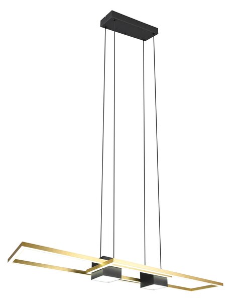 Φωτιστικό Κρεμαστό Trio Lighting ALBANY 347710480 Μαύρο Ματ (Black Mat) και Χρυσό Χρώμα (Gold Coloured) 2700 - 6500K
