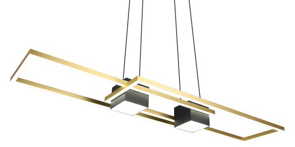 Φωτιστικό Κρεμαστό Trio Lighting ALBANY 347710480 Μαύρο Ματ (Black Mat) και Χρυσό Χρώμα (Gold Coloured) 2700 - 6500K