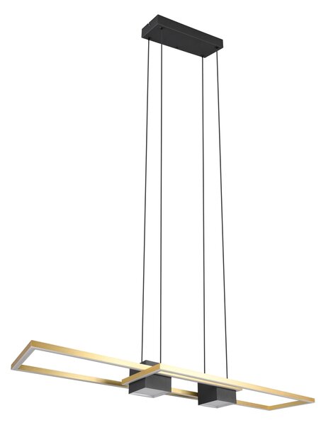 Φωτιστικό Κρεμαστό Trio Lighting ALBANY 347710480 Μαύρο Ματ (Black Mat) και Χρυσό Χρώμα (Gold Coloured) 2700 - 6500K
