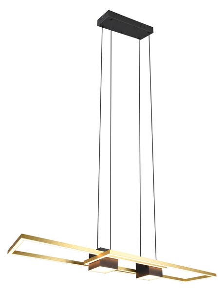 Φωτιστικό Κρεμαστό Trio Lighting ALBANY 347710480 Μαύρο Ματ (Black Mat) και Χρυσό Χρώμα (Gold Coloured) 2700 - 6500K