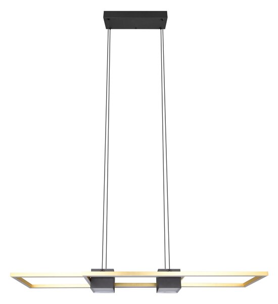 Φωτιστικό Κρεμαστό Trio Lighting ALBANY 347710480 Μαύρο Ματ (Black Mat) και Χρυσό Χρώμα (Gold Coloured) 2700 - 6500K