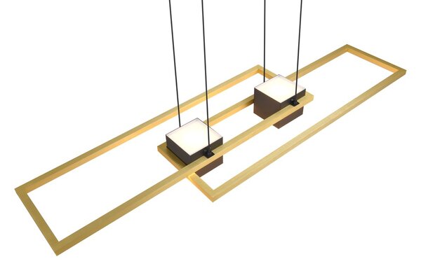 Φωτιστικό Κρεμαστό Trio Lighting ALBANY 347710480 Μαύρο Ματ (Black Mat) και Χρυσό Χρώμα (Gold Coloured) 2700 - 6500K