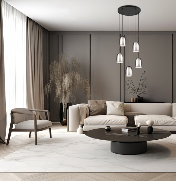 Φωτιστικό Κρεμαστό Trio Lighting BARRET 317530554 Μαύρο Ματ (Black Mat)