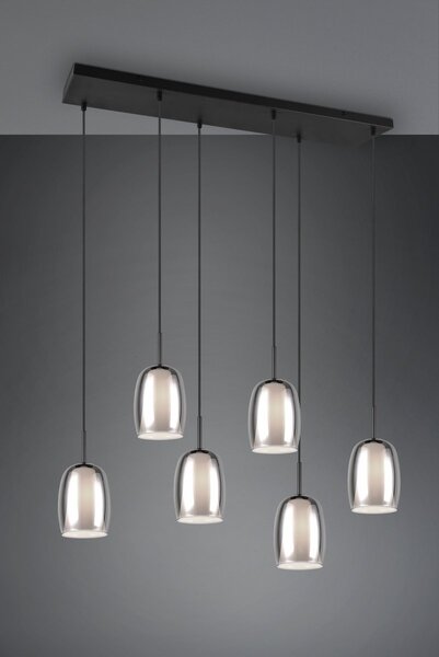 Φωτιστικό Κρεμαστό Trio Lighting BARRET 317500654 Μαύρο Ματ (Black Mat)