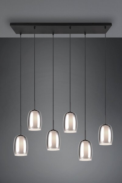 Φωτιστικό Κρεμαστό Trio Lighting BARRET 317500654 Μαύρο Ματ (Black Mat)