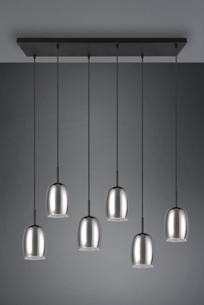 Φωτιστικό Κρεμαστό Trio Lighting BARRET 317500654 Μαύρο Ματ (Black Mat)