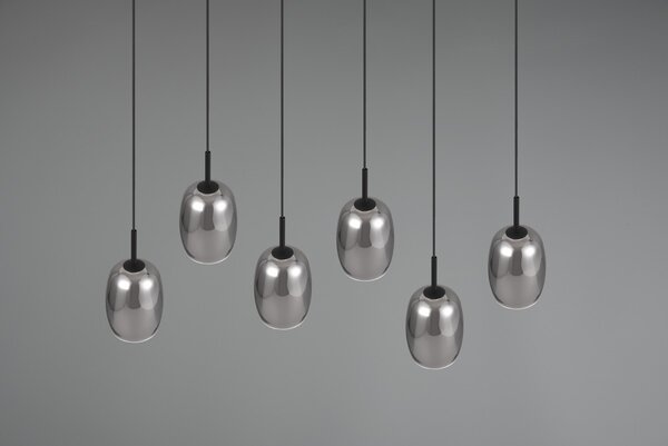 Φωτιστικό Κρεμαστό Trio Lighting BARRET 317500654 Μαύρο Ματ (Black Mat)