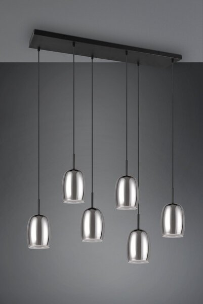 Φωτιστικό Κρεμαστό Trio Lighting BARRET 317500654 Μαύρο Ματ (Black Mat)