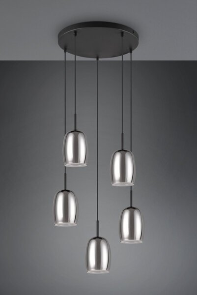 Φωτιστικό Κρεμαστό Trio Lighting BARRET 317530554 Μαύρο Ματ (Black Mat)