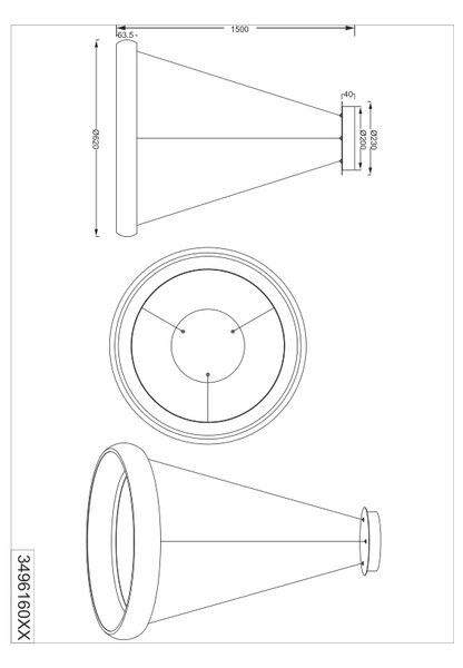 Φωτιστικό Κρεμαστό Trio Lighting CARDONA 349616031 Λευκό Ματ (White Mat) 2300+3000+4000K