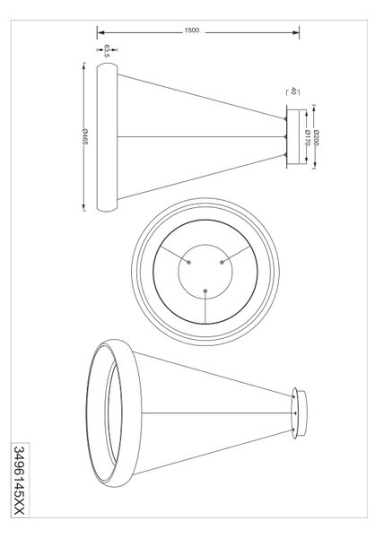 Φωτιστικό Κρεμαστό Trio Lighting CARDONA 349614531 Λευκό Ματ (White Mat) 2300+3000+4000K