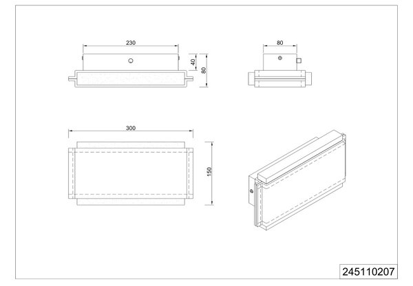 Φωτιστικό Επίτοιχο Cinque CICARA 245110207 Νίκελ ματ (Nickel Mat- Satin) 2000 - 4000K