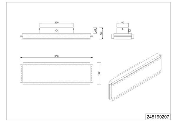 Φωτιστικό Επίτοιχο Cinque CICARA 245190207 Νίκελ ματ (Nickel Mat- Satin) 2000 - 4000K