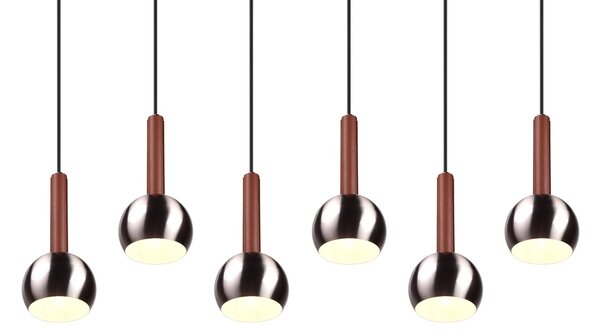 Φωτιστικό Κρεμαστό Cinque CILIANA 316300607 Νίκελ ματ (Nickel Mat- Satin)