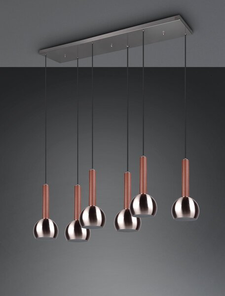 Φωτιστικό Κρεμαστό Cinque CILIANA 316300607 Νίκελ ματ (Nickel Mat- Satin)