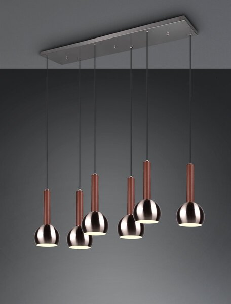 Φωτιστικό Κρεμαστό Cinque CILIANA 316300607 Νίκελ ματ (Nickel Mat- Satin)