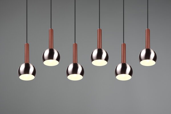 Φωτιστικό Κρεμαστό Cinque CILIANA 316300607 Νίκελ ματ (Nickel Mat- Satin)