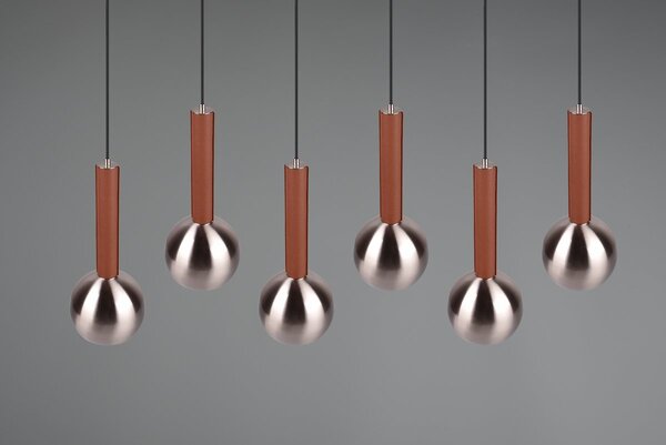 Φωτιστικό Κρεμαστό Cinque CILIANA 316300607 Νίκελ ματ (Nickel Mat- Satin)