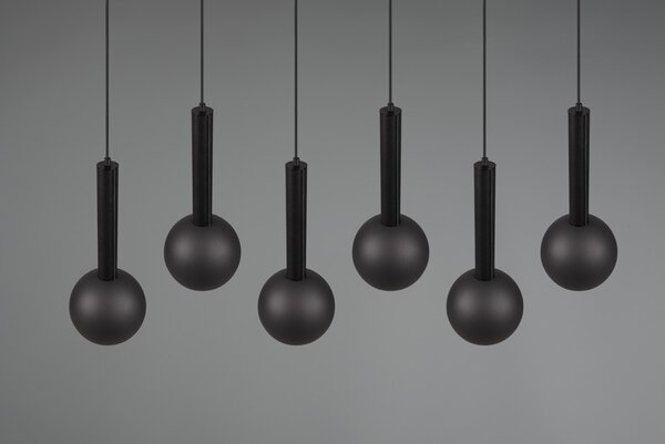 Φωτιστικό Κρεμαστό Cinque CILIANA 316300632 Μαύρο Ματ (Black Mat)
