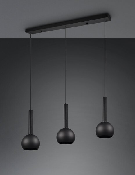 Φωτιστικό Κρεμαστό Cinque CILIANA 316300332 Μαύρο Ματ (Black Mat)