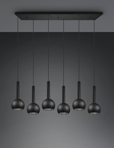 Φωτιστικό Κρεμαστό Cinque CILIANA 316300632 Μαύρο Ματ (Black Mat)