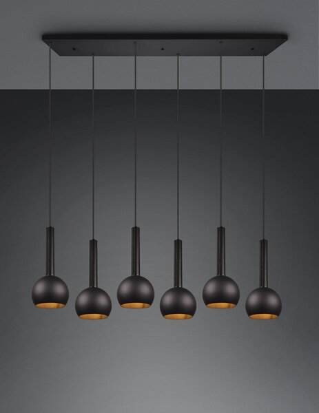 Φωτιστικό Κρεμαστό Cinque CILIANA 316300632 Μαύρο Ματ (Black Mat)