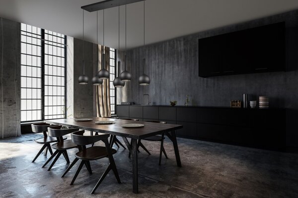 Φωτιστικό Κρεμαστό Cinque CILIANA 316300632 Μαύρο Ματ (Black Mat)