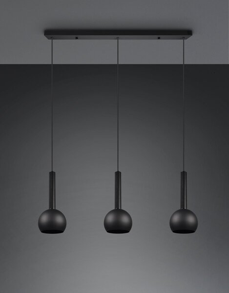 Φωτιστικό Κρεμαστό Cinque CILIANA 316300332 Μαύρο Ματ (Black Mat)