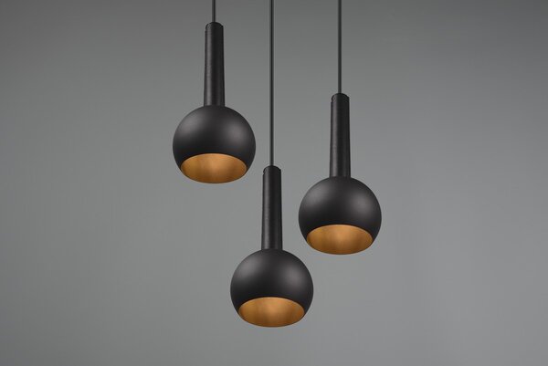 Φωτιστικό Κρεμαστό Cinque CILIANA 316330332 Μαύρο Ματ (Black Mat)