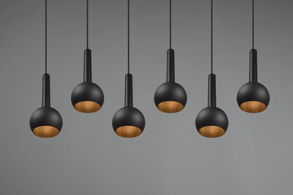 Φωτιστικό Κρεμαστό Cinque CILIANA 316300632 Μαύρο Ματ (Black Mat)