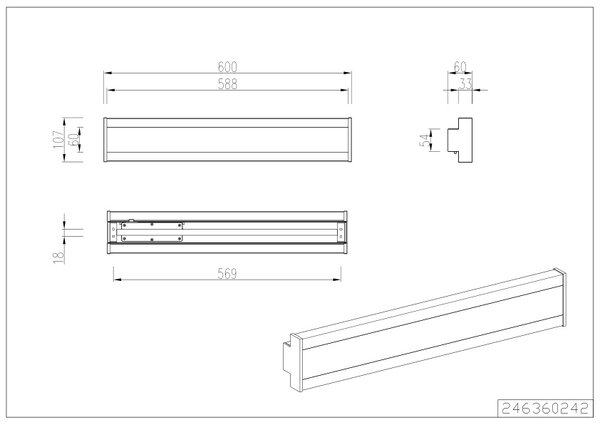 Φωτιστικό Επίτοιχο Trio Lighting DAWSON 246360242 Ανθρακί (Anthracite) 2300+3000+4000K