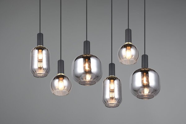 Φωτιστικό Κρεμαστό Trio Lighting DIVA 319800632 Μαύρο Ματ (Black Mat)